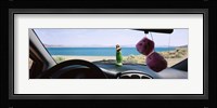Lake viewed through the windshield of a car, Pyramid Lake, Washoe County, Nevada, USA Fine Art Print