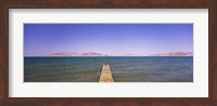 Pier on a lake, Pyramid Lake, Nevada, USA Fine Art Print