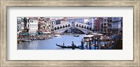 Bridge across a river, Rialto Bridge, Grand Canal, Venice, Italy Fine Art Print