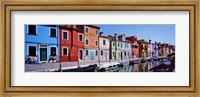 Houses at the waterfront, Burano, Venetian Lagoon, Venice, Italy Fine Art Print