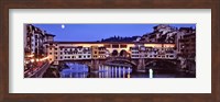 Bridge across a river, Arno River, Ponte Vecchio, Florence, Tuscany, Italy Fine Art Print