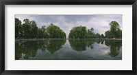 Reflection of trees in a pond, Versailles, Paris, Ile-De-France, France Fine Art Print