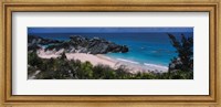 High angle view of a beach, Bermuda Fine Art Print