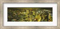 High angle view of a city lit up at night, View from CN Tower, Toronto, Ontario, Canada Fine Art Print