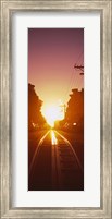 Cable car tracks at sunset, San Francisco, California, USA Fine Art Print