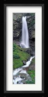 Waterfall in a forest, Sass Grund, Switzerland Fine Art Print