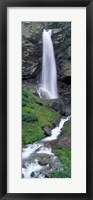 Waterfall in a forest, Sass Grund, Switzerland Fine Art Print