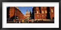 Tourists walking in front of a museum, State Historical Museum, Red Square, Moscow, Russia Fine Art Print