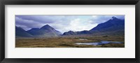 Misty mountain landscape, Glen Sligachan, Isle of Skye, Scotland. Fine Art Print
