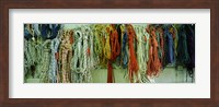 Colorful braided ropes for sailing in a store Fine Art Print