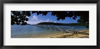 Wooden dock over the sea, Vava'u, Tonga, South Pacific Fine Art Print
