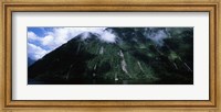 Low angle view of a mountain, Milford Sound, Fiordland, South Island, New Zealand Fine Art Print