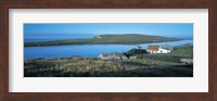 High angle view of cottages at the coast, Allihies, County Cork, Munster Province, Republic of Ireland Fine Art Print