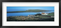 High angle view of cottages at the coast, Allihies, County Cork, Munster Province, Republic of Ireland Fine Art Print