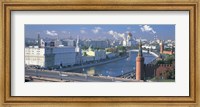 Buildings at the waterfront, Moskva River, Moscow, Russia Fine Art Print