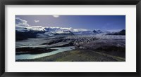 Glaciers in a lake, Vatnajokull, Fjallsarlon, Jokulsarlon Lagoon, Iceland Fine Art Print