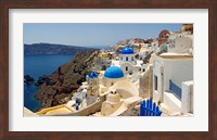 High angle view of a church, Oia, Santorini, Cyclades Islands, Greece Fine Art Print
