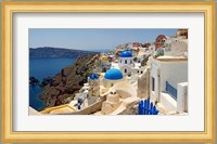 High angle view of a church, Oia, Santorini, Cyclades Islands, Greece Fine Art Print