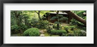 Temple in a garden, Yuzen-En Garden, Chion-In, Higashiyama Ward, Kyoto, Kyoto Prefecture, Kinki Region, Honshu, Japan Fine Art Print