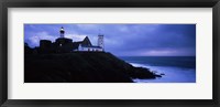 Lighthouse at the seaside, Pointe Saint Mathieu, Finistere, Brittany, France Fine Art Print