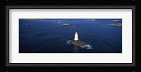 Aerial view of a light house, Sakonnet Point Lighthouse, Little Compton, Rhode Island, USA Fine Art Print