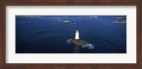 Aerial view of a light house, Sakonnet Point Lighthouse, Little Compton, Rhode Island, USA Fine Art Print