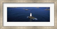 Aerial view of a light house, Sakonnet Point Lighthouse, Little Compton, Rhode Island, USA Fine Art Print