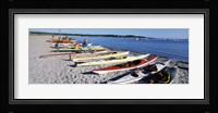 Kayaks on the beach, Third Beach, Sakonnet River, Middletown, Newport County, Rhode Island (horizontal) Fine Art Print