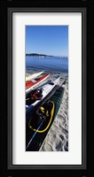 Kayaks on the beach, Third Beach, Sakonnet River, Middletown, Newport County, Rhode Island (vertical) Fine Art Print