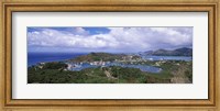 Aerial view of a harbor, English Harbour, Falmouth Bay, Antigua, Antigua and Barbuda Fine Art Print