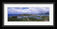 Aerial view of a harbor, English Harbour, Falmouth Bay, Antigua, Antigua and Barbuda Fine Art Print