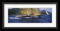Yacht racing in the sea, Antigua, Antigua and Barbuda Fine Art Print
