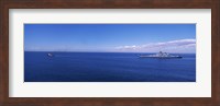 Battleship being towed in the sea, USS Iowa (BB-61), Rhode Island Sound, USA, Rhode Island, USA Fine Art Print