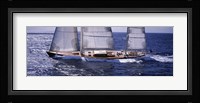 Sailboat in the sea, Antigua (horizontal) Fine Art Print