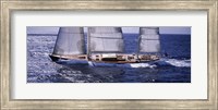 Sailboat in the sea, Antigua (horizontal) Fine Art Print