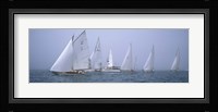 Yachts racing in the ocean, Annual Museum Of Yachting Classic Yacht Regatta, Newport, Newport County, Rhode Island, USA Fine Art Print