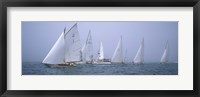 Yachts racing in the ocean, Annual Museum Of Yachting Classic Yacht Regatta, Newport, Newport County, Rhode Island, USA Fine Art Print