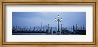 Gondolas in a canal, Grand Canal, St. Mark's Square, San Giorgio Maggiore, Venice, Veneto, Italy Fine Art Print