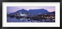 Boats at a harbor, Victoria And Alfred Waterfront, Table Mountain, Cape Town, Western Cape Province, South Africa Fine Art Print
