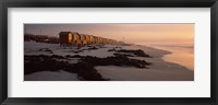 Changing room huts on the beach, Muizenberg Beach, False Bay, Cape Town, Western Cape Province, Republic of South Africa Fine Art Print