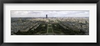 A view of Paris from the Eiffel Tower, Paris, France Fine Art Print