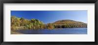 Lake in front of mountains, Arrowhead Mountain Lake, Chittenden County, Vermont, USA Fine Art Print