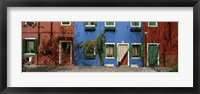 Facade of houses, Burano, Veneto, Italy Fine Art Print