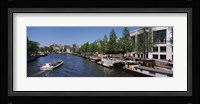 Opera house at the waterfront, Amstel River, Stopera, Amsterdam, Netherlands Fine Art Print
