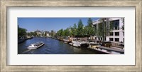 Opera house at the waterfront, Amstel River, Stopera, Amsterdam, Netherlands Fine Art Print