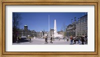 Group of people at a town square, Dam Square, Amsterdam, Netherlands Fine Art Print