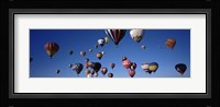 Hot air balloons floating in sky, Albuquerque International Balloon Fiesta, Albuquerque, Bernalillo County, New Mexico, USA Fine Art Print