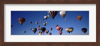 Hot air balloons floating in sky, Albuquerque International Balloon Fiesta, Albuquerque, Bernalillo County, New Mexico, USA Fine Art Print