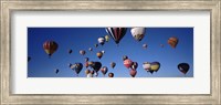 Hot air balloons floating in sky, Albuquerque International Balloon Fiesta, Albuquerque, Bernalillo County, New Mexico, USA Fine Art Print