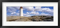 Low Angle View Of A Lighthouse, Peggy's Cove, Nova Scotia, Canada Fine Art Print